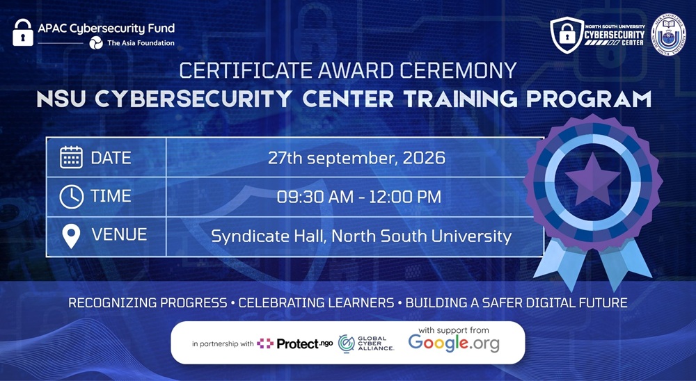 Certificate Award Ceremony: NSU Cybersecurity Center Training Program